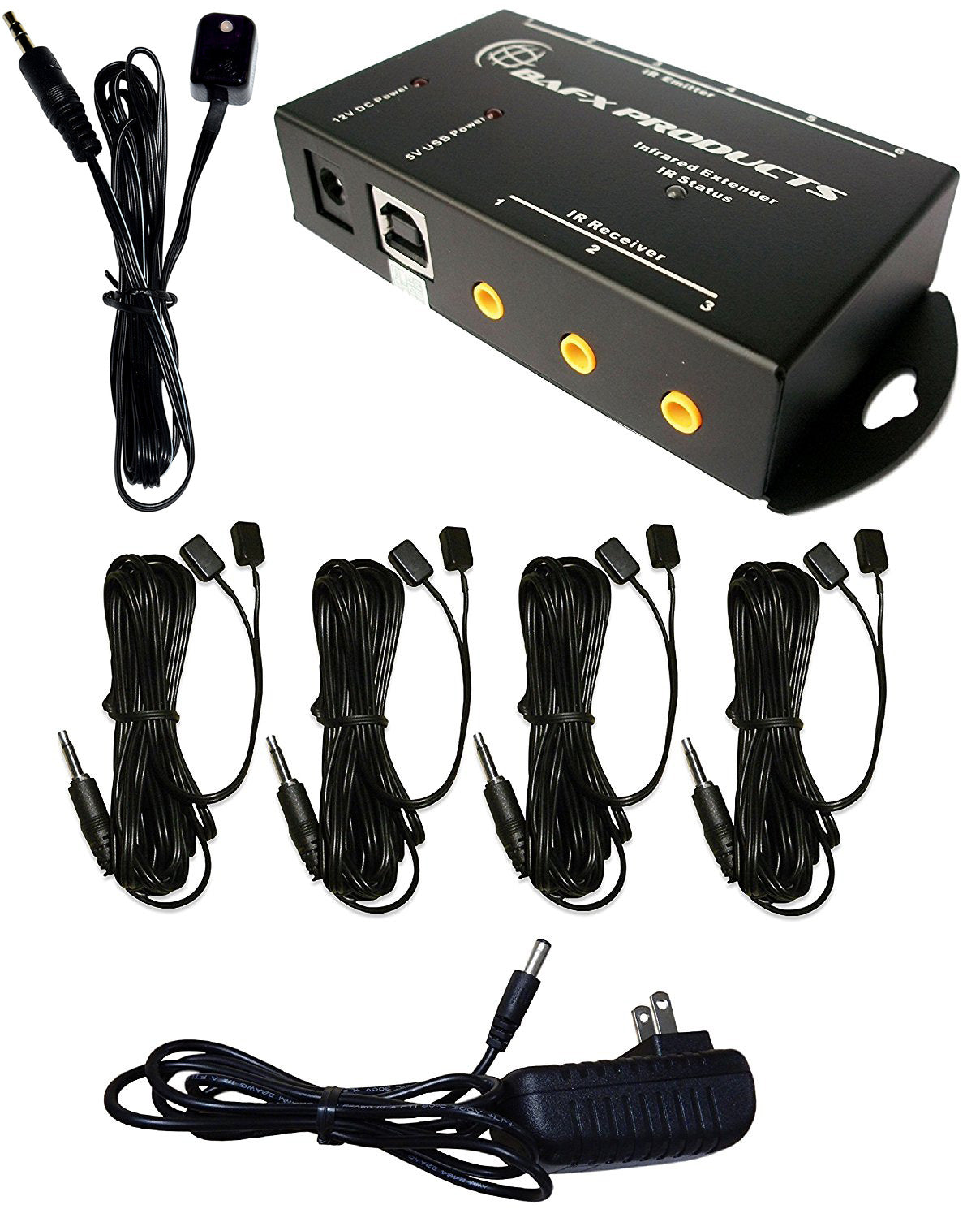 IR Repeater / Remote Control Extender Kit - Control 1-8 device (expandable to 12)