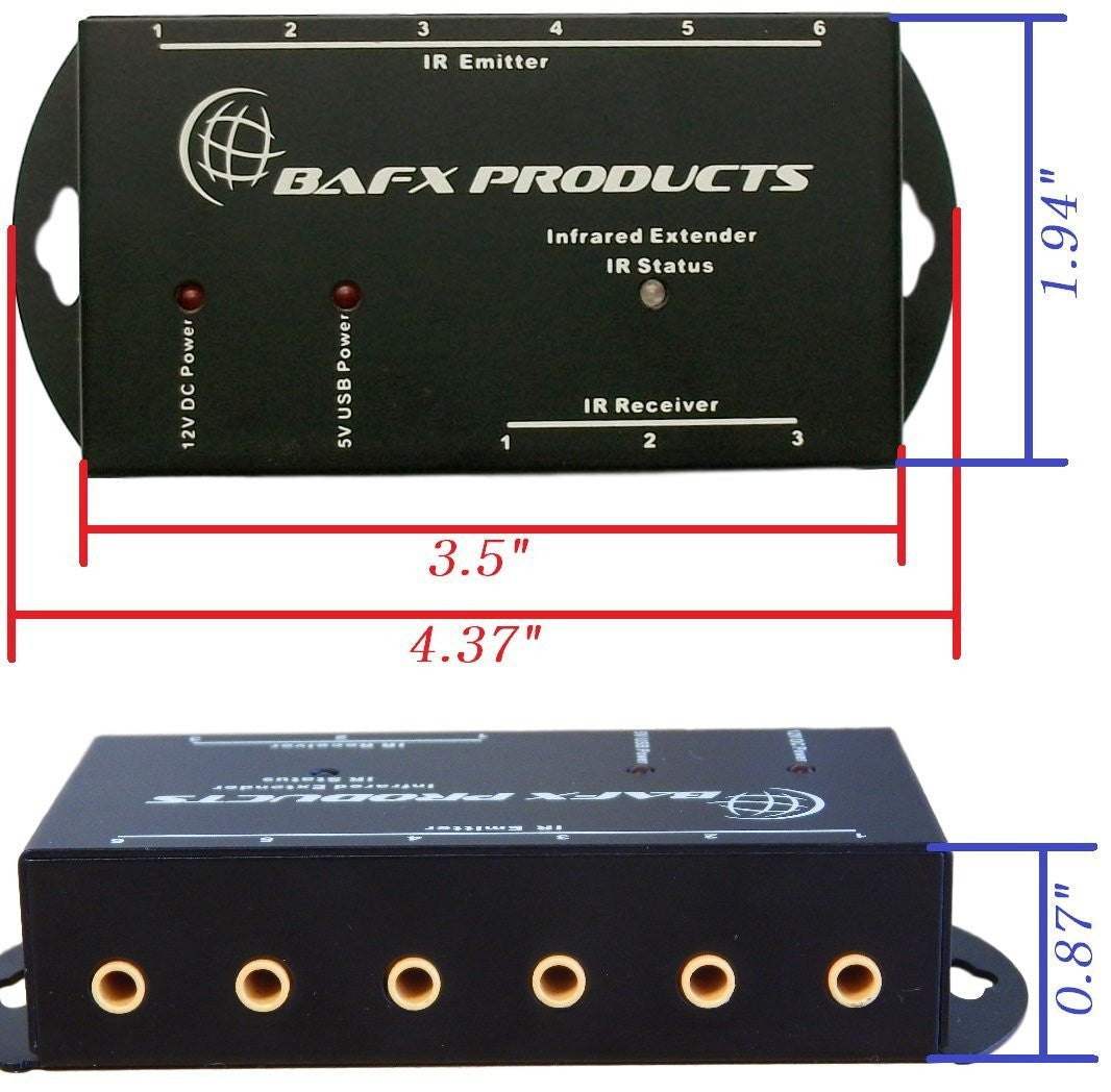 BAFX™ IR Repeater - Remote control extender Kit - Operate 1 to 8 devices! OR more!