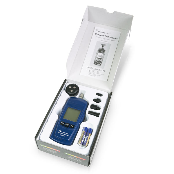 Contact Tachometer for Linear and Rotational RPM Readings